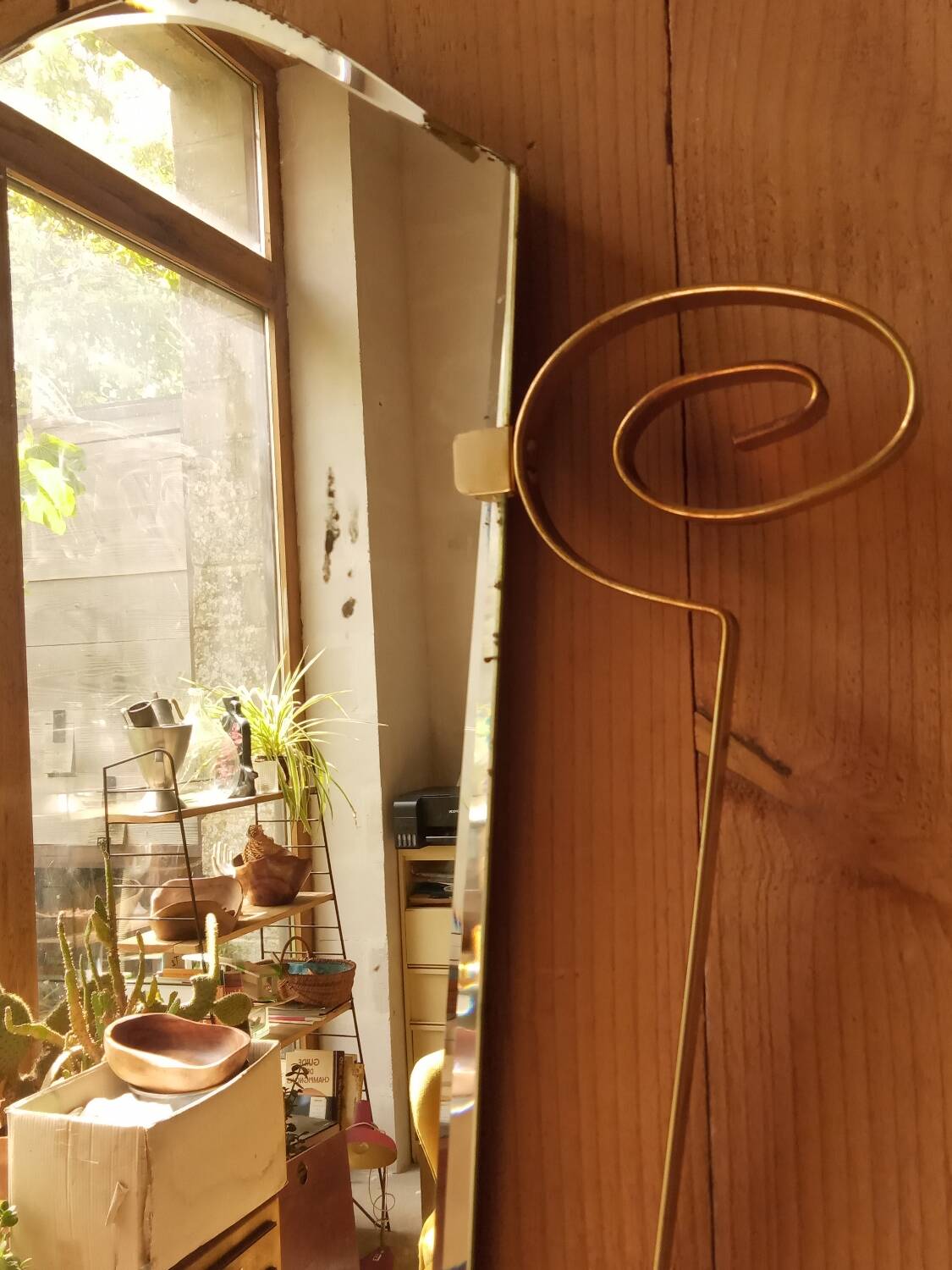 Vintage beveled mirror