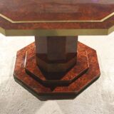 Elm broussin dining room table by Jean Claude Mahey for Maison Romeo, 70s