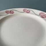 Series of 12 flat plates 1900 Terre de Fer in Longwy earthenware