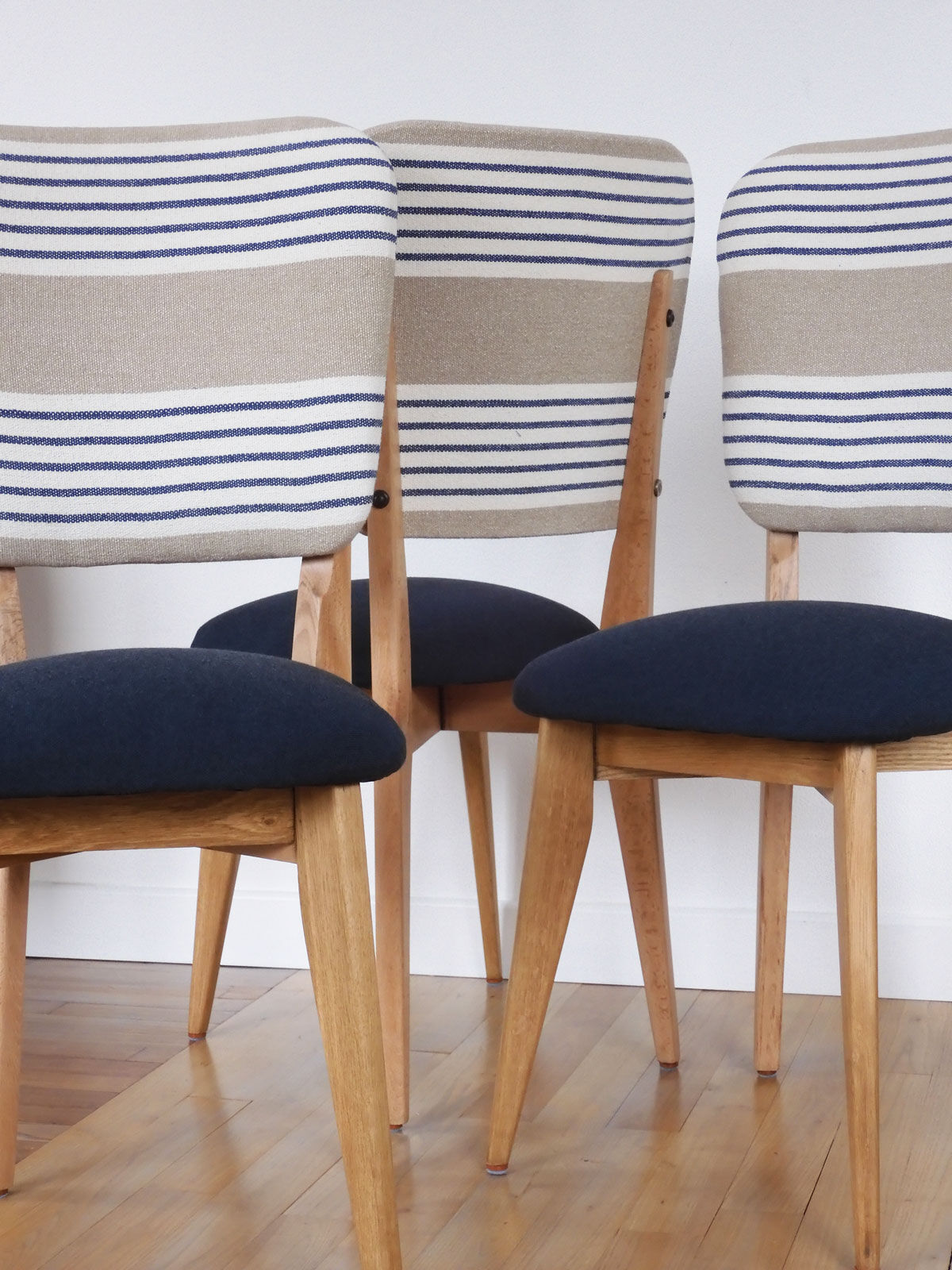 lot de 6 chaises style bistrot rénovées