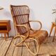 Louis Sognot vintage rattan armchair