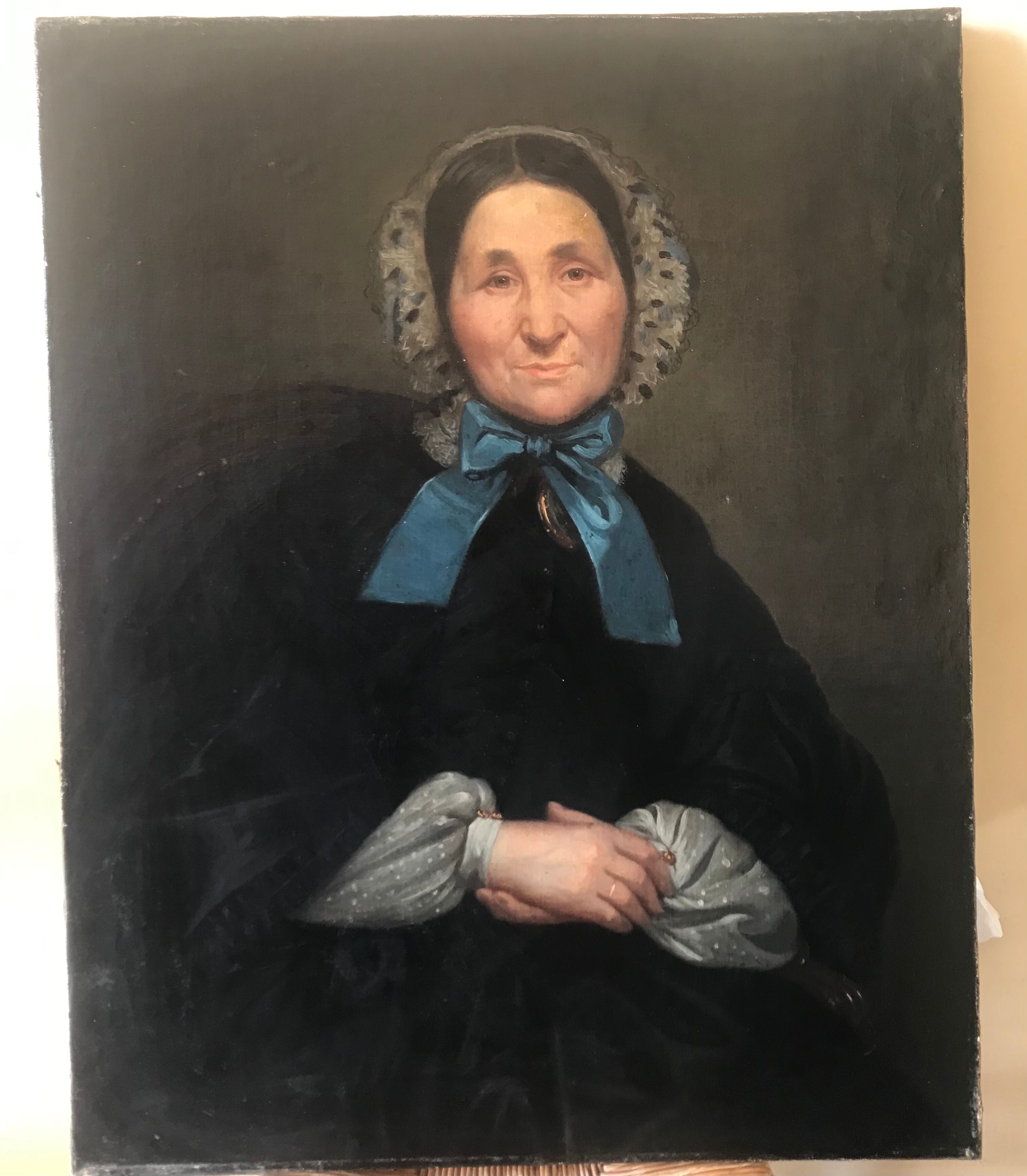 Oil on canvas portrait 19th