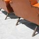 Pair of armchairs in skai, 20th century