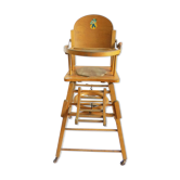 Chaise haute percée pour bébé vintage