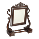 Small antique psyché mirror in mahogany and poplar, Italy, 19th century.