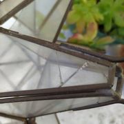 grande etoile en verre à suspendre 1950 verre et laiton