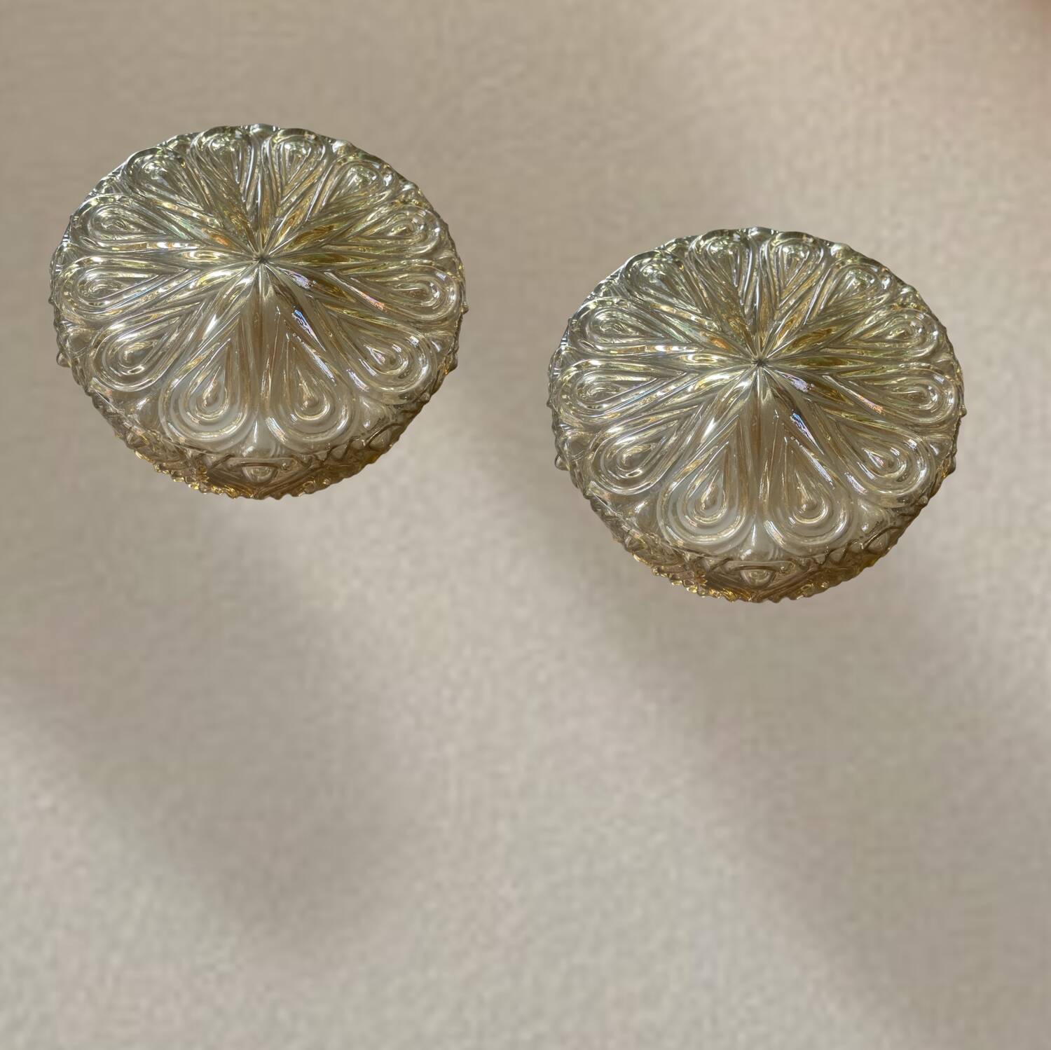 Crystal Glass Sconces Set of 2 /Wall lights by Staff Germany 1970’s