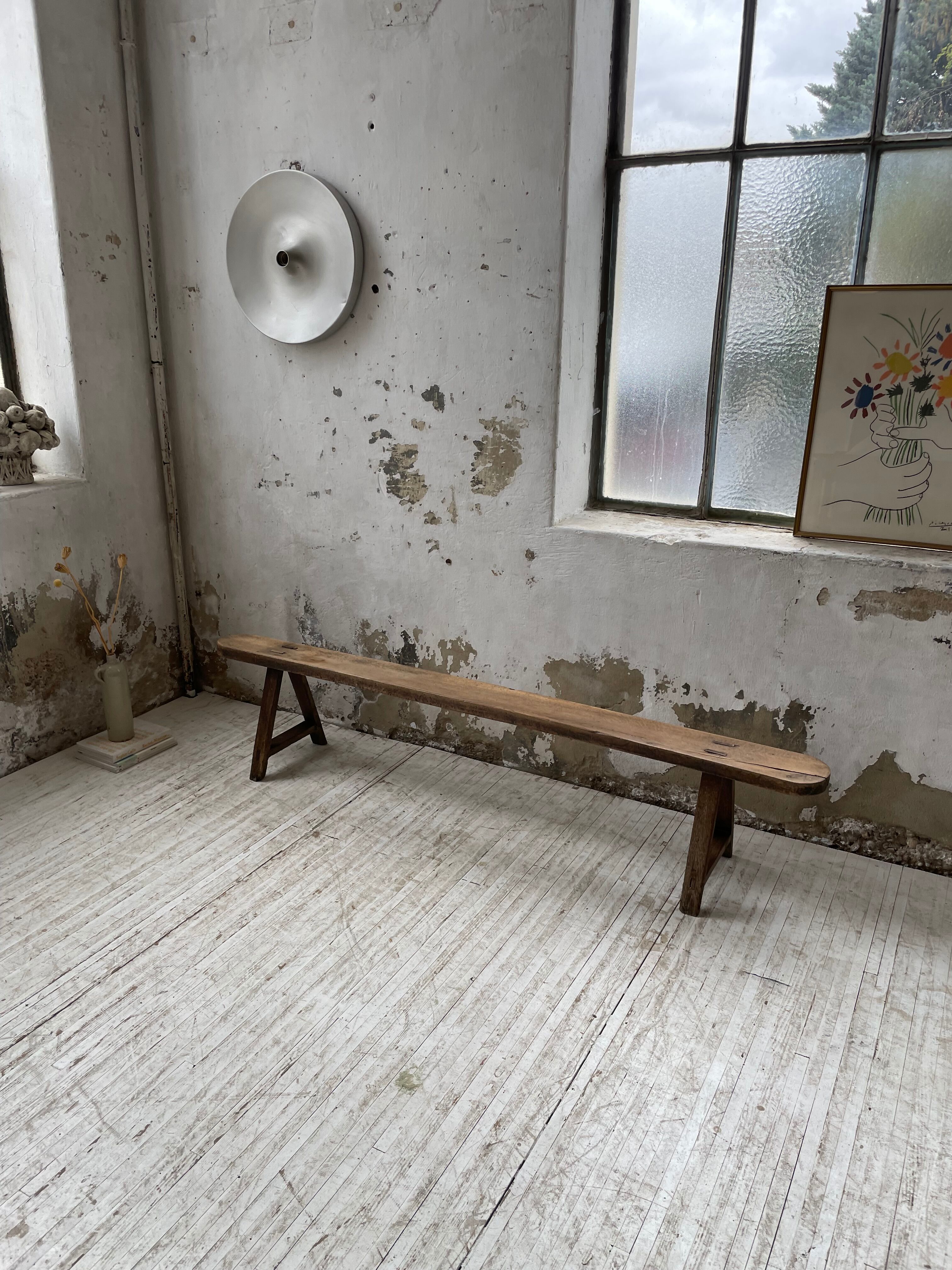 Oak farm bench 195 cm