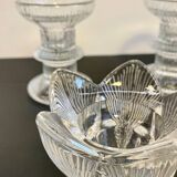 Vintage-style crystal candlesticks in the style of LITTLA
