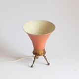 Brass tripod table lamp, 1950s