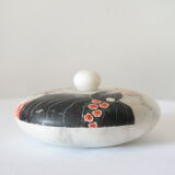 Hand-painted art deco round box