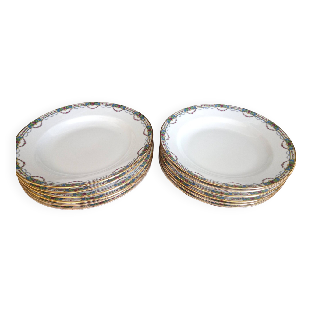 Lot De 12 Assiettes De Présentation Carrées Lea, Plat à Salade De Fruits Pâtes Desserts En Porcelaine Blanche