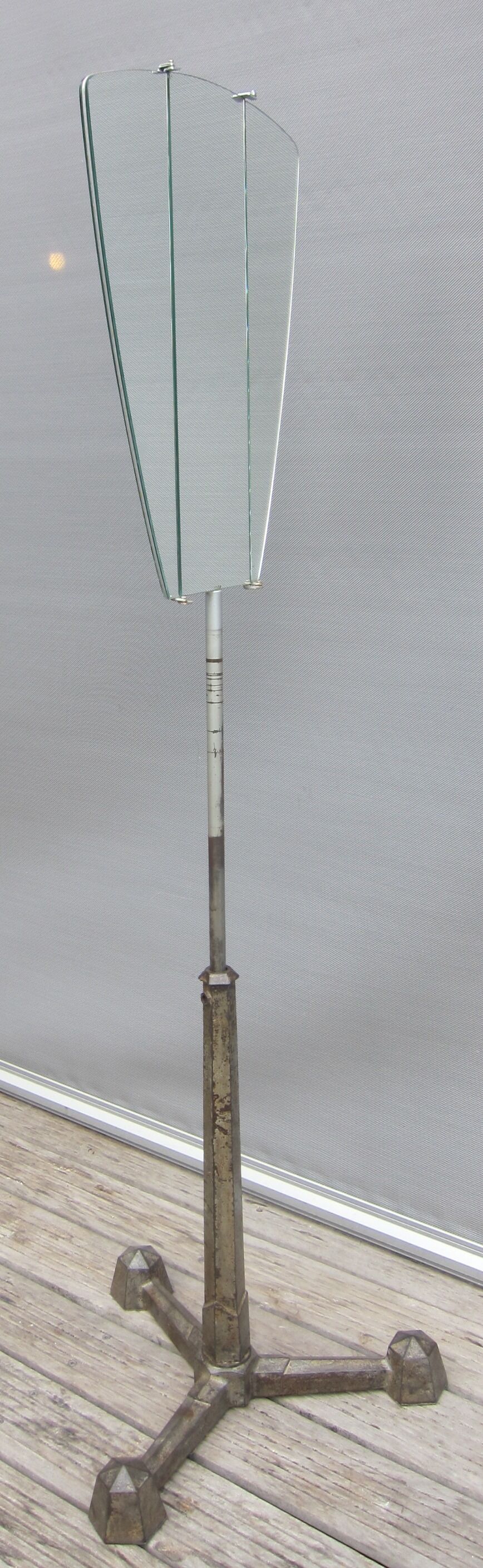 Mirror hatter time triptych art deco 14x55cm