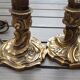 Pair of bronze bedside lamp, 19th