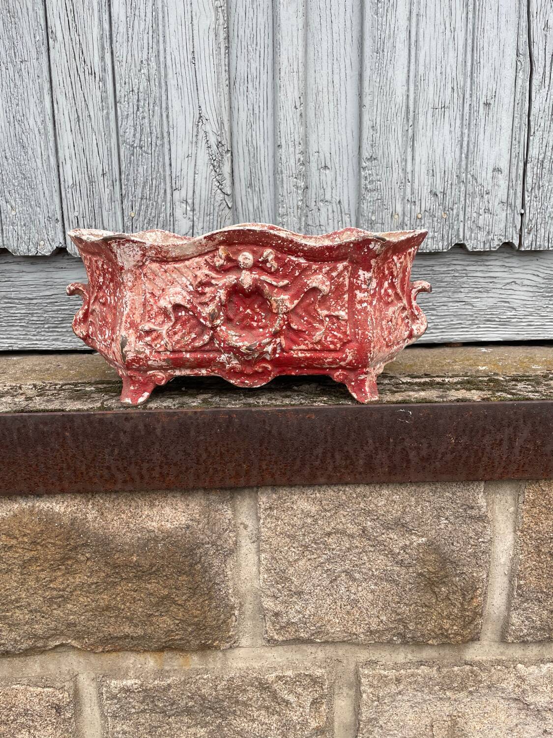 Cast iron planter France circa 19th century Louis XV style