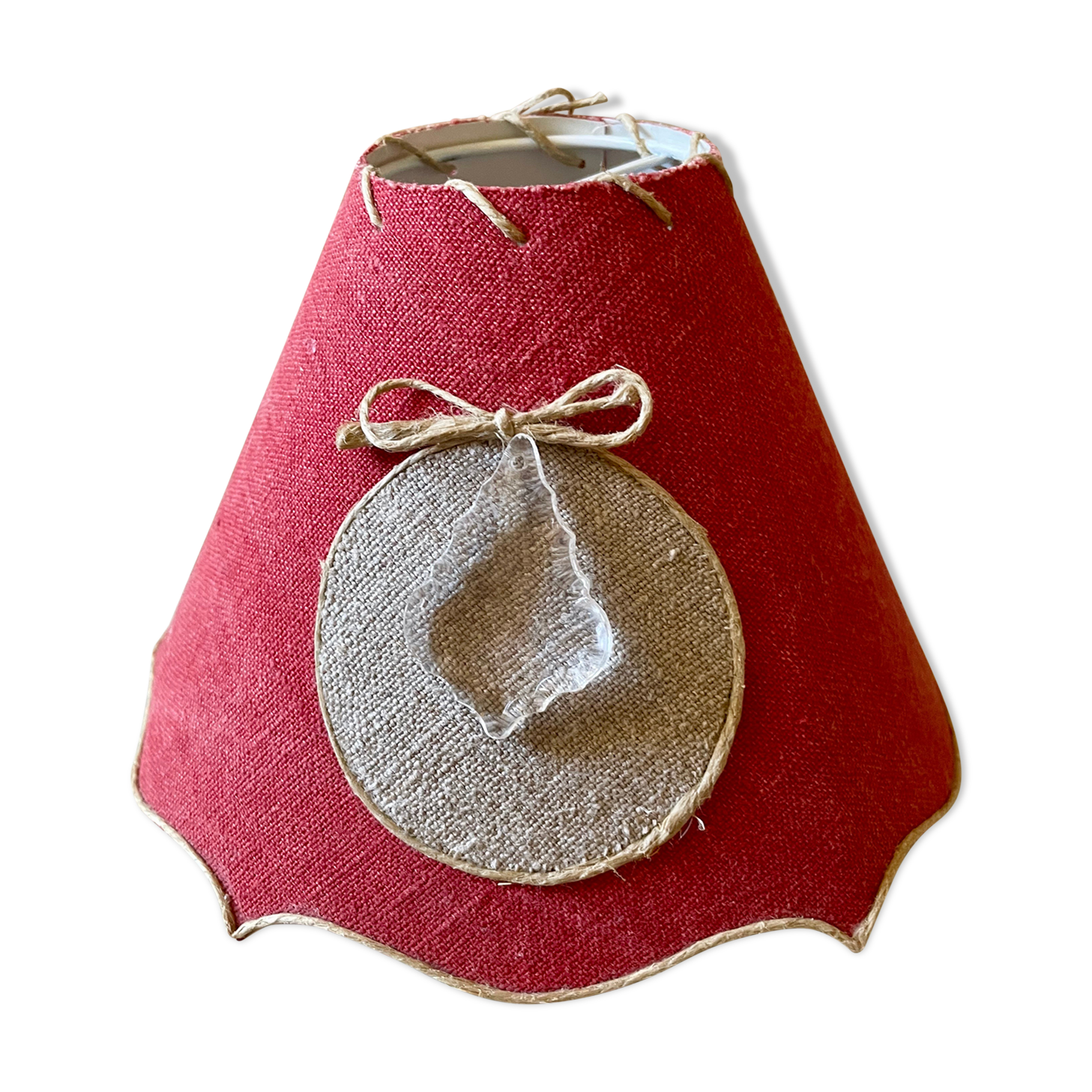 Lampshade linen canvas grapevine