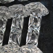 8 cutlery holders made of cut glass