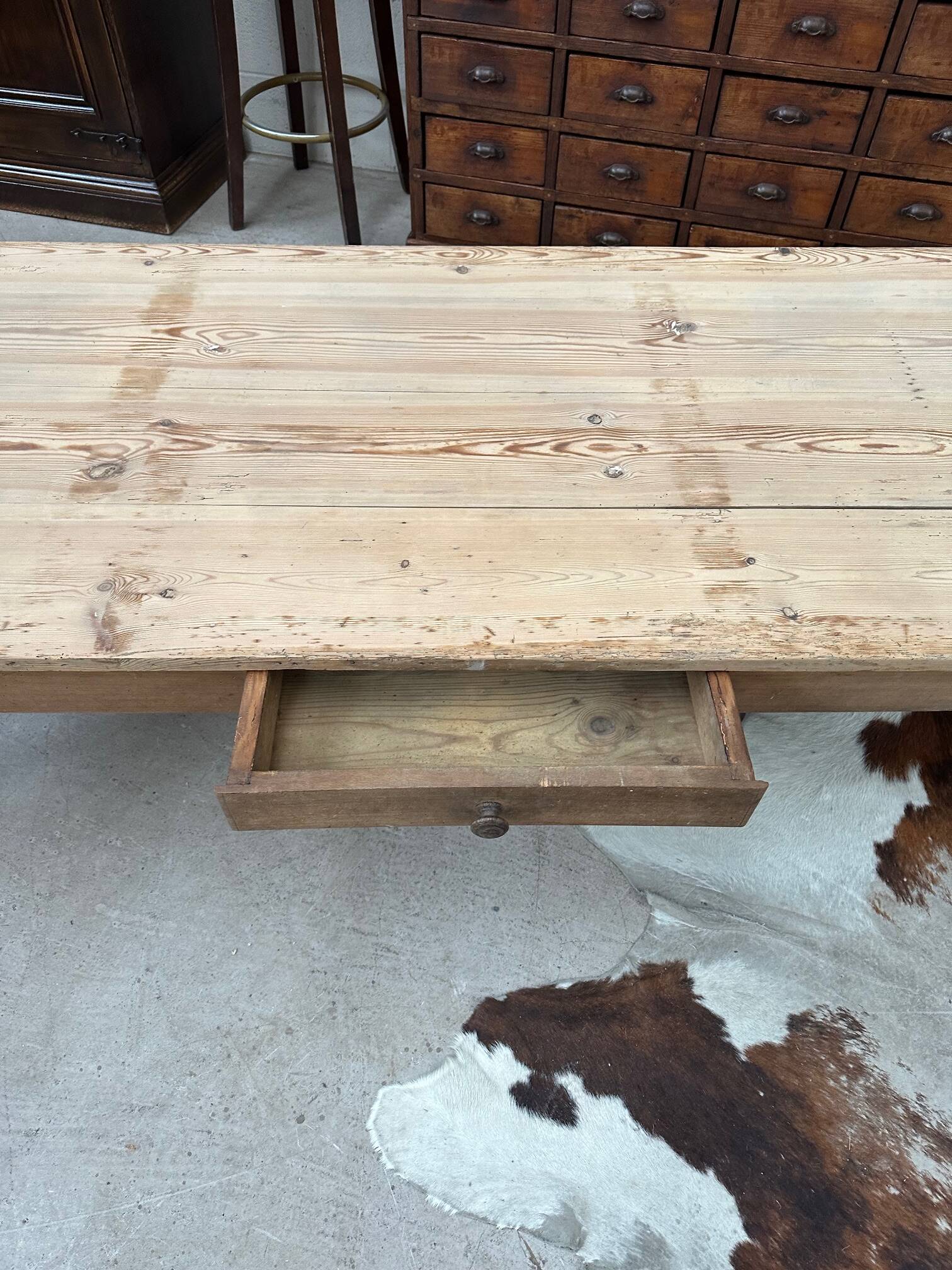 Early 20th century fir wood coffee table