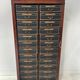 Louis Philippe period cabinet in mahogany veneer, 19th century.