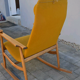 Danish Chair rocking 50s/60s yellow orange
