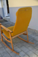 Danish Chair rocking 50s/60s yellow orange