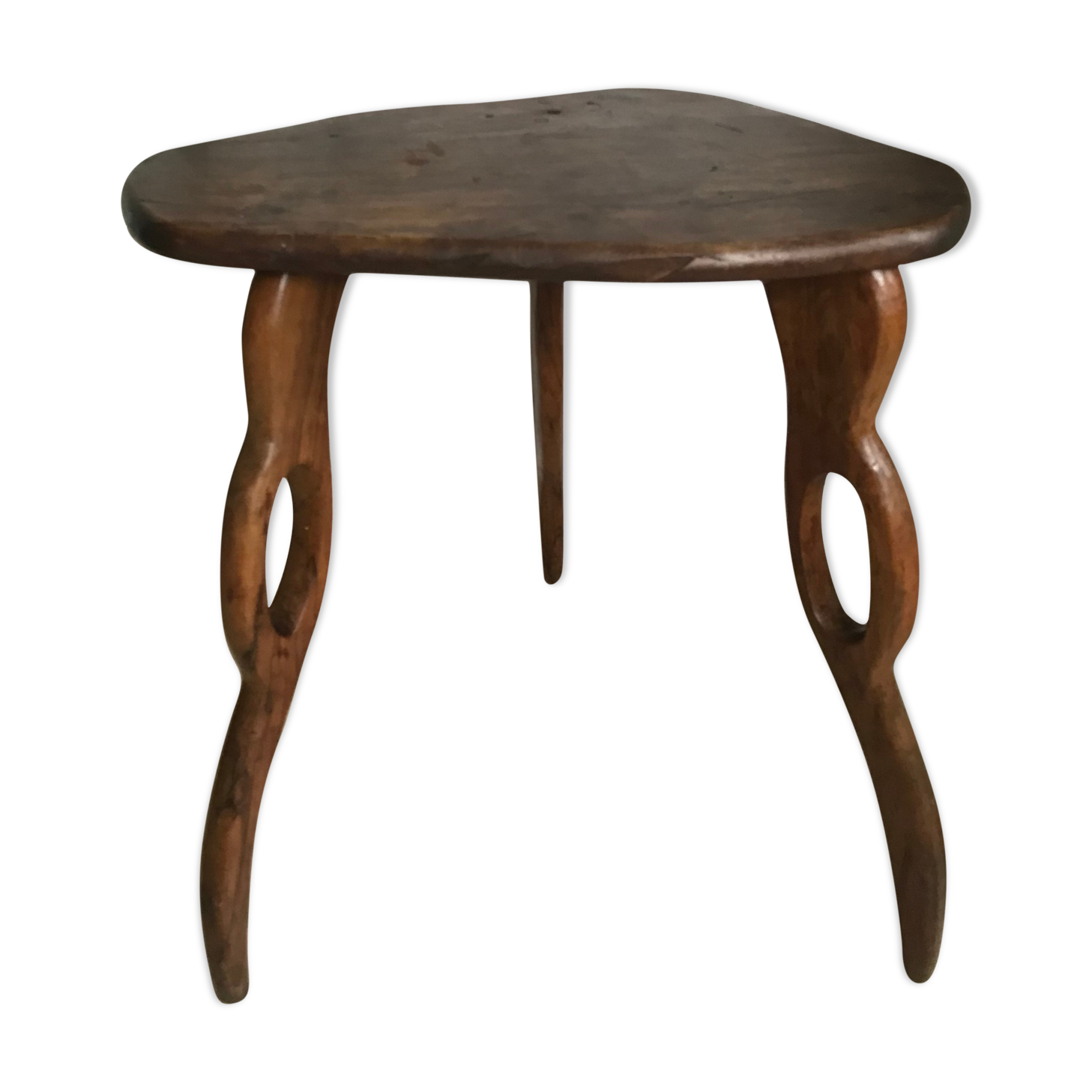 Olivewood tripod stool