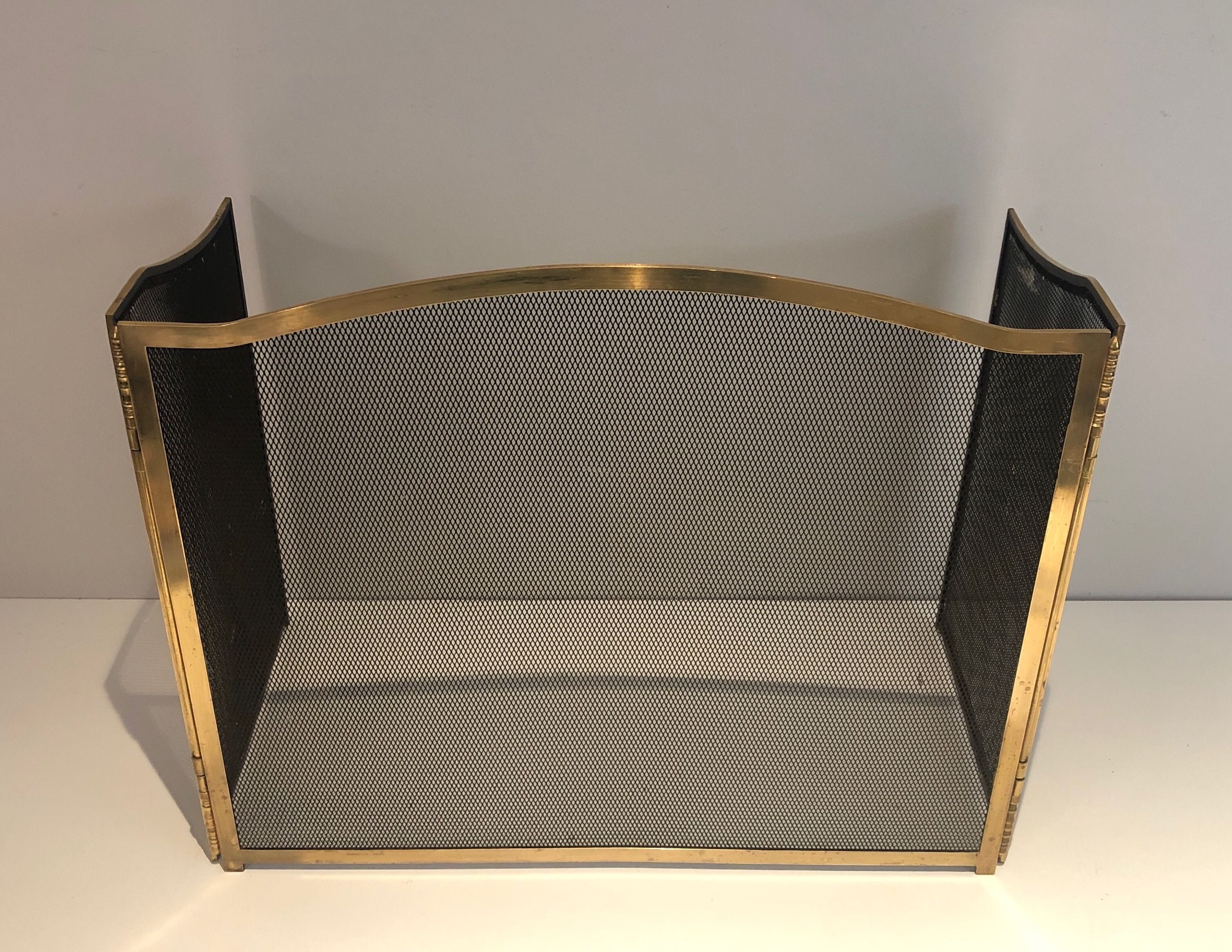 Brass fire screen