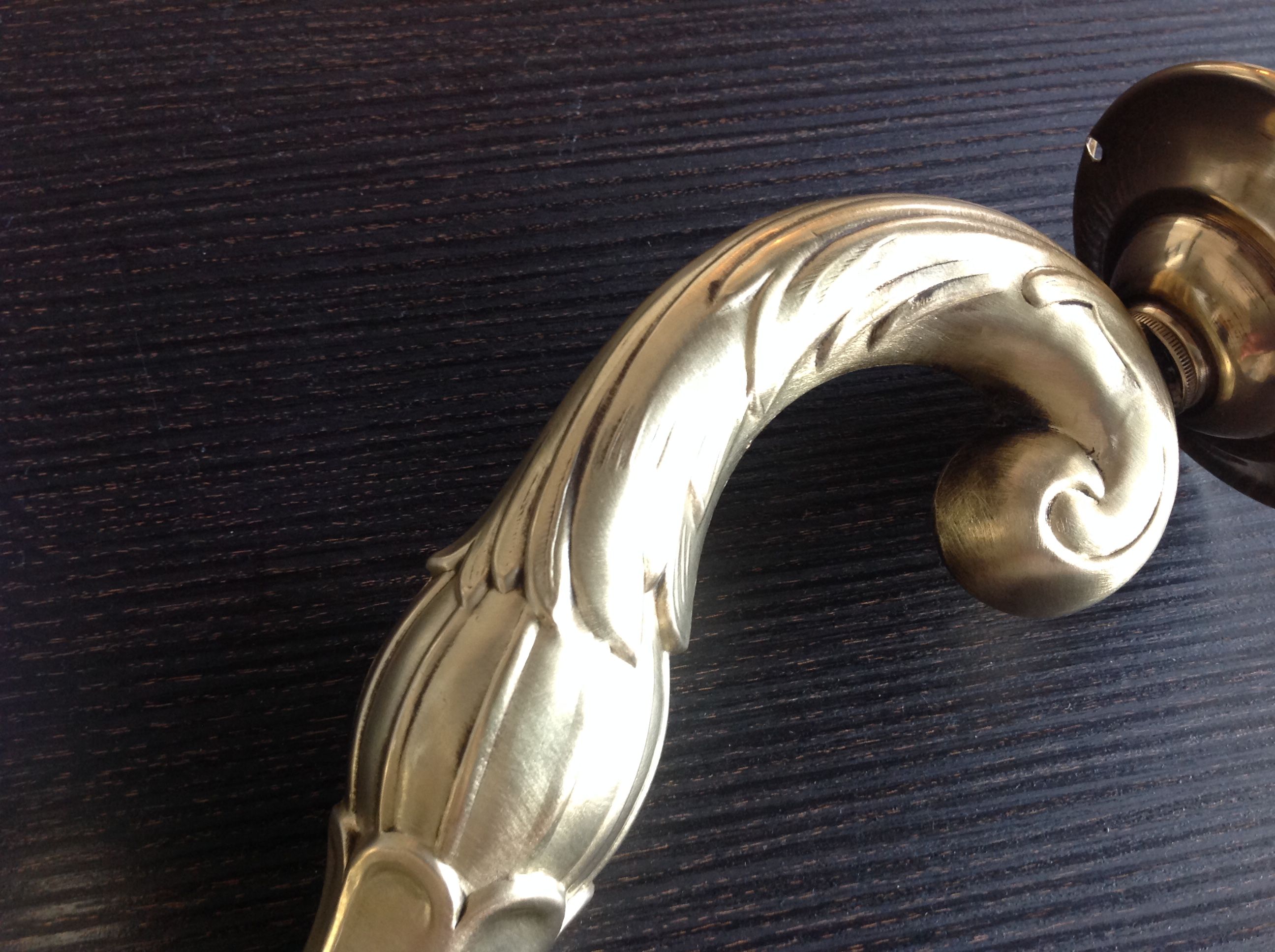 Wall light  in copper and glass art deco style / vintage 30-50 years
