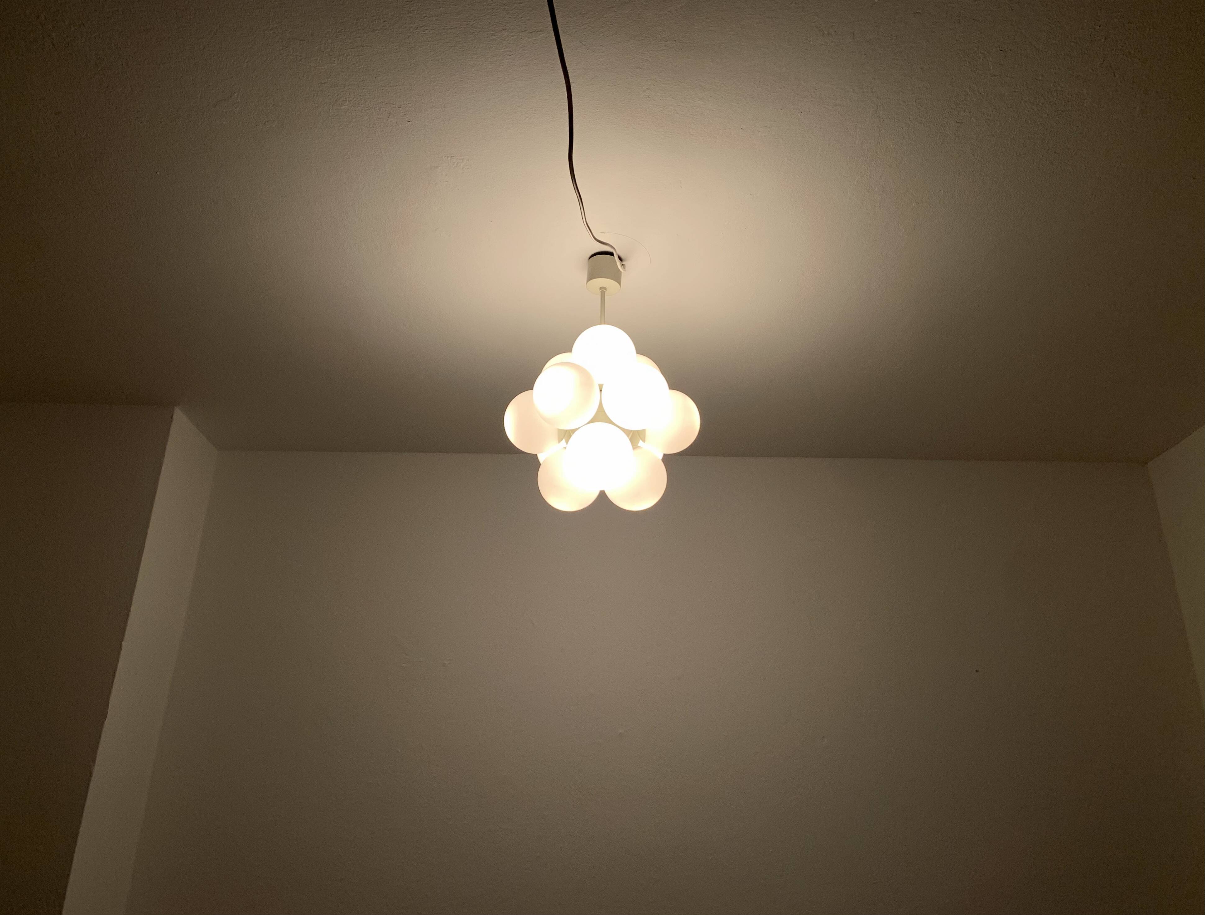 Opaline Sputnik Chandelier by Kaiser Leuchten