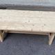 Large monastery farmhouse table stripped in raw wood, extendable from 200 to 300 cm.