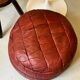 For round leather patchwork Dlg de sede, design 1970.
