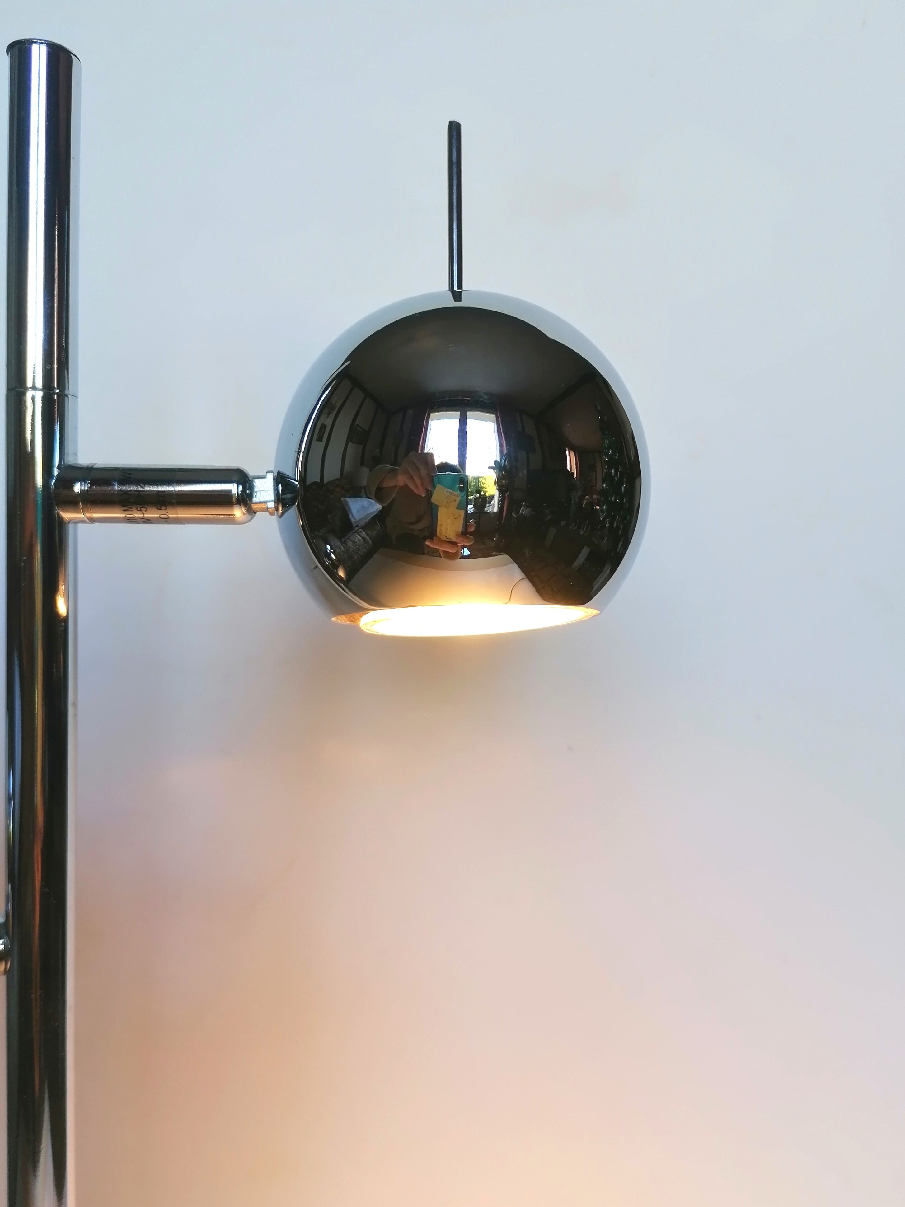 Eyeball lamp chrome seylumiere model Hary