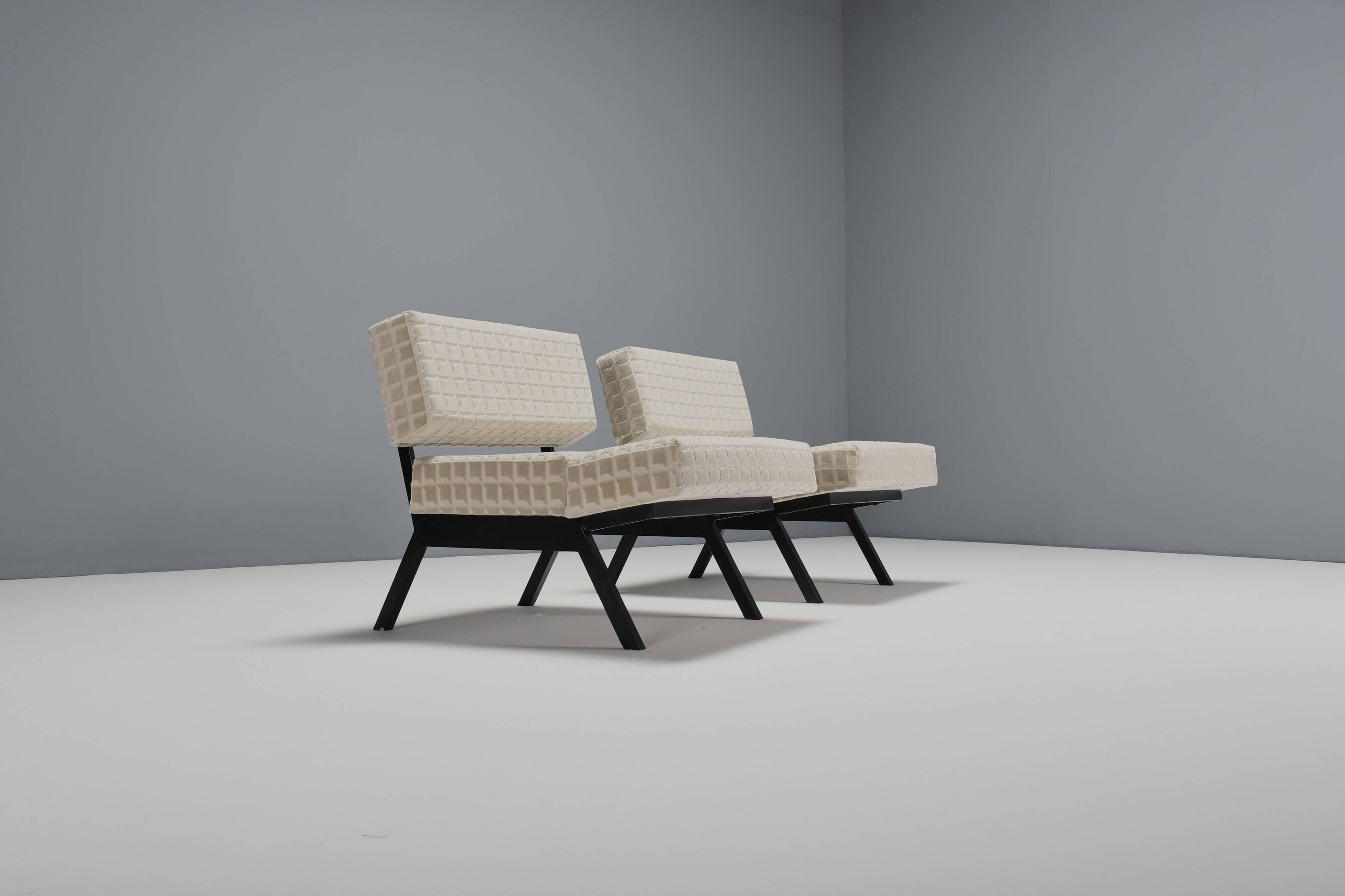 Ensemble italien de fauteuils inclinables "Panchetto" par Rito Valla pour IPE, Italie 1960