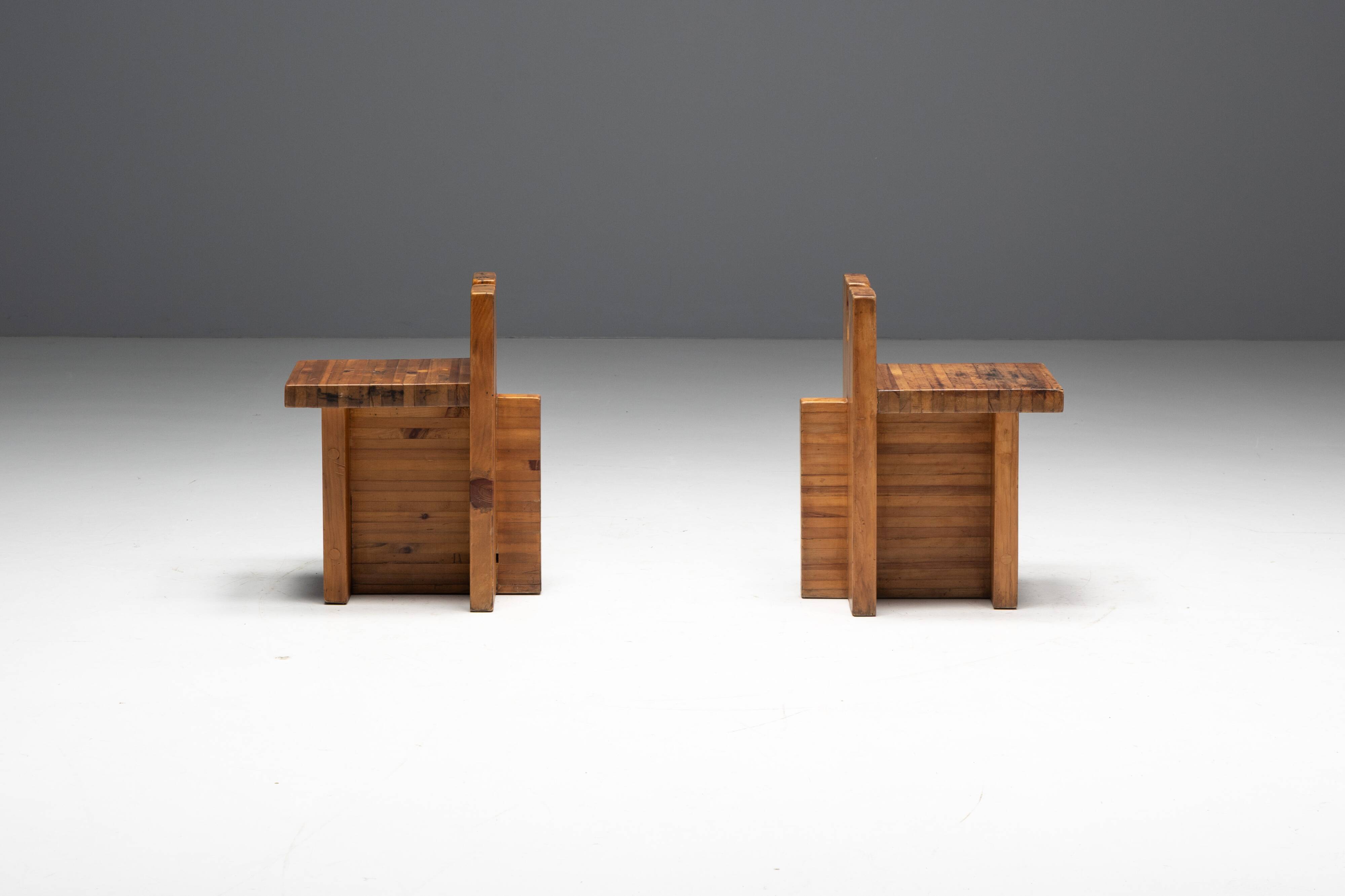 Sesc stools by lina bo bardi for sesc pompeia, brazil, 1970s