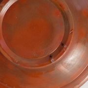 Brown & Cream White Stoneware Bowl by Andersson & Johansson, Höganäs, 1920s