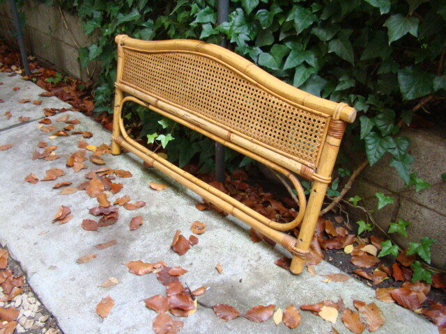 Tête de lit osier rotin ancienne