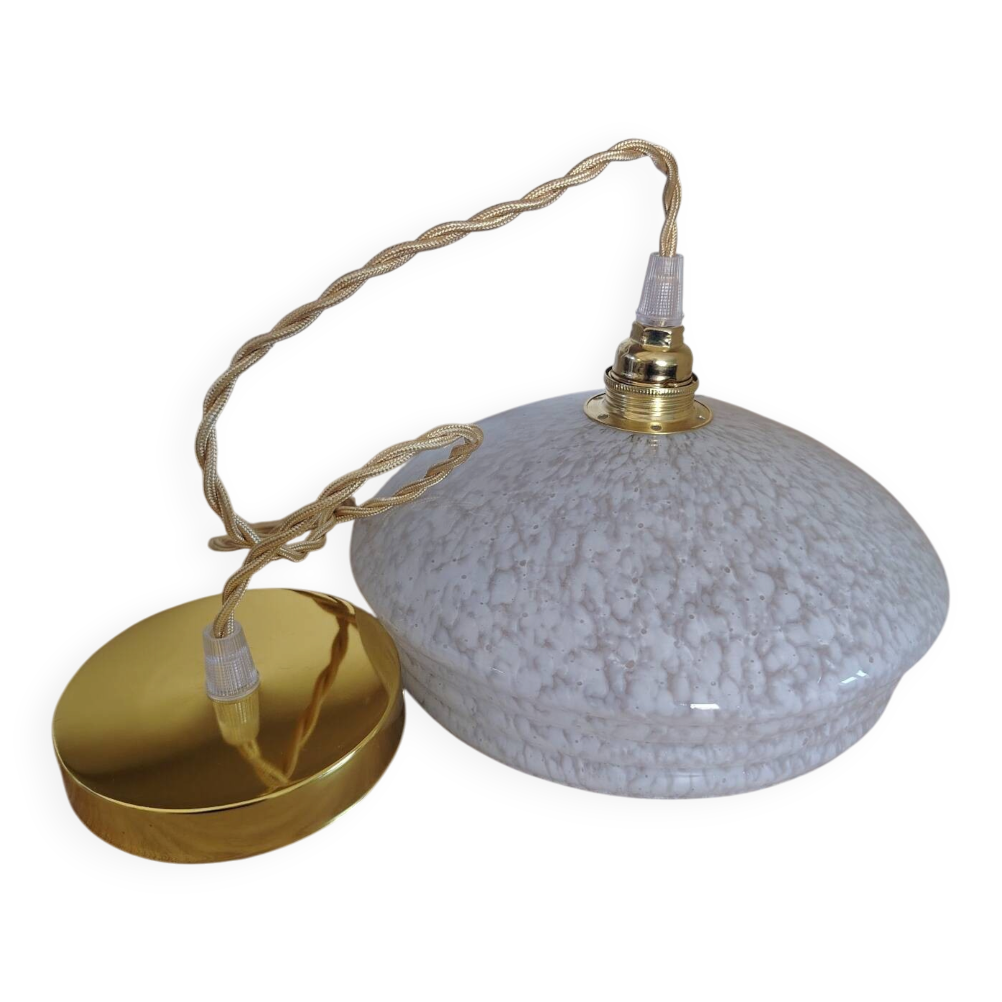 White Clichy glass suspension