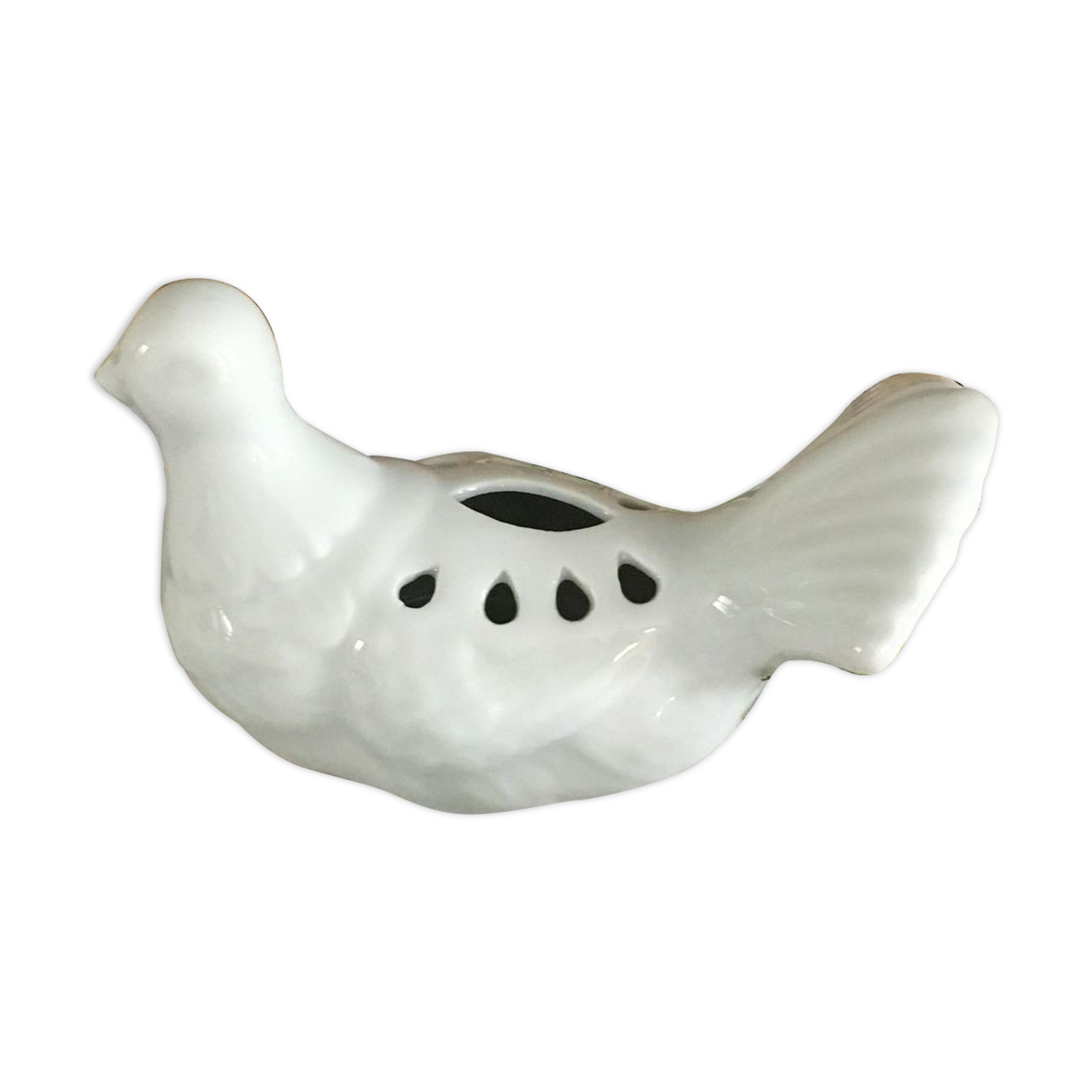 Vintage Porcelain Flower Picker Dove