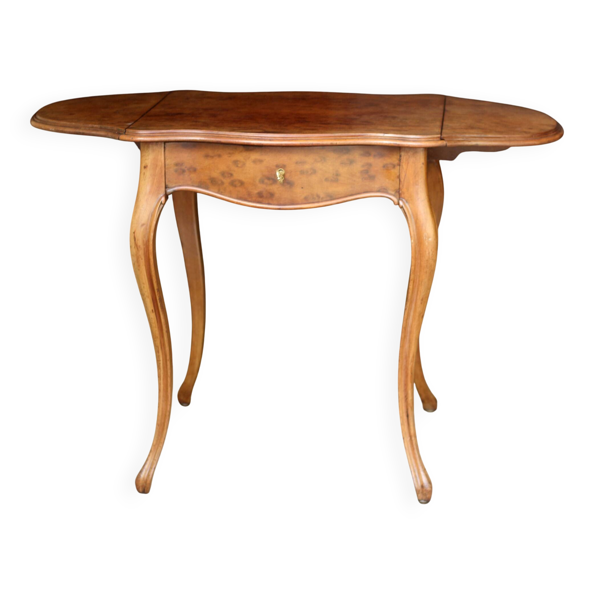 Charmante table Napoléon 3 estampillée (travail du Faubour, fin 19e).