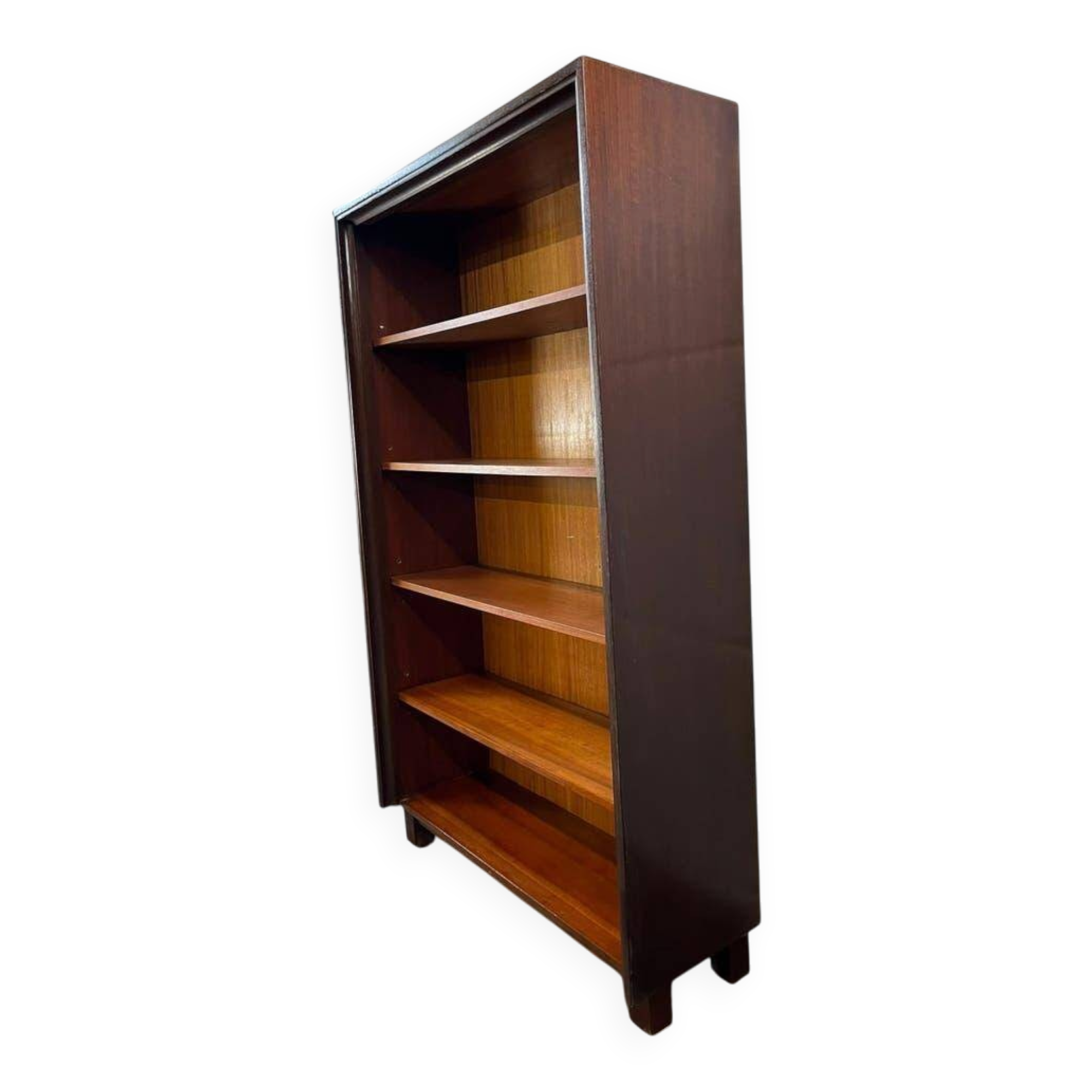 Vintage wooden shallow shelf/display case/bookcase