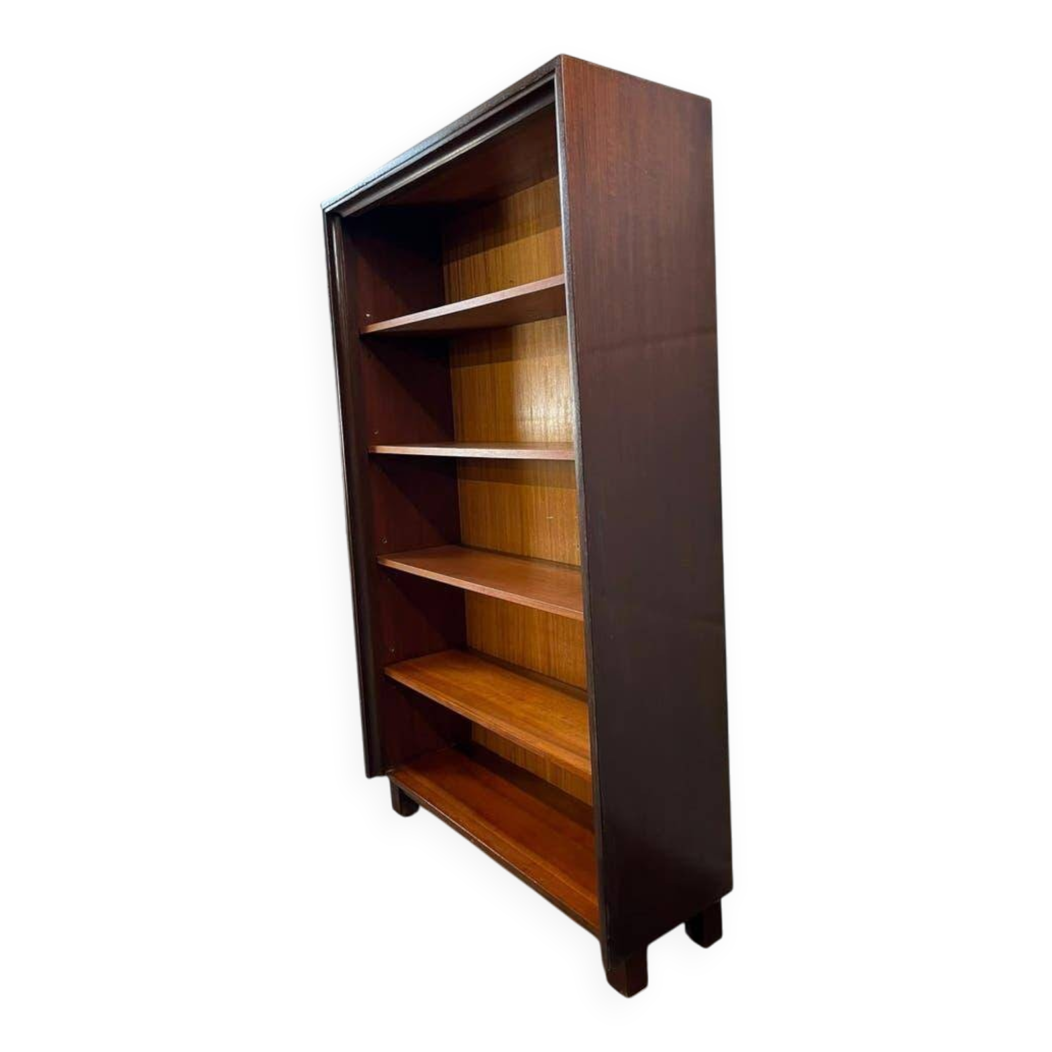 Vintage wooden shallow shelf/display case/bookcase