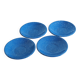 Set of 4 blue enamelled metal plates