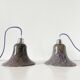 Paire de baladeuses globe opaline violet vintage