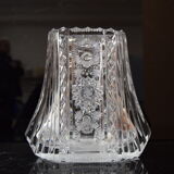 Vase,cut crystal glass,bohemia in the 1960's.