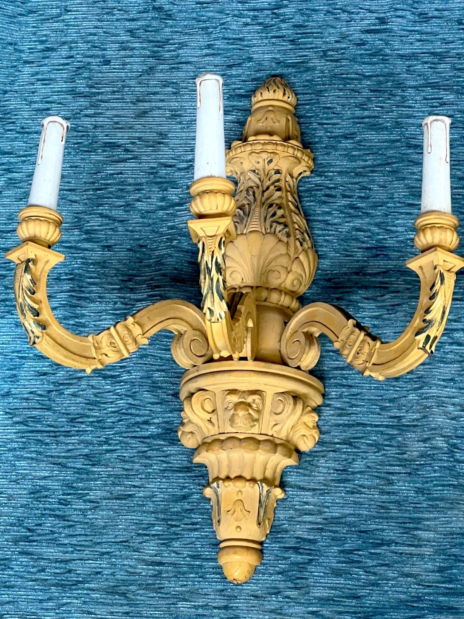 Lot - two Renaissance style wall lights.