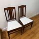 Pair of mahogany chairs with spindles