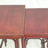 Thonet 20th Century Nesting Tables, Stained Beech
