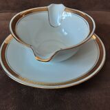 Sauceboat Art Porcelain Limoges Porcelain