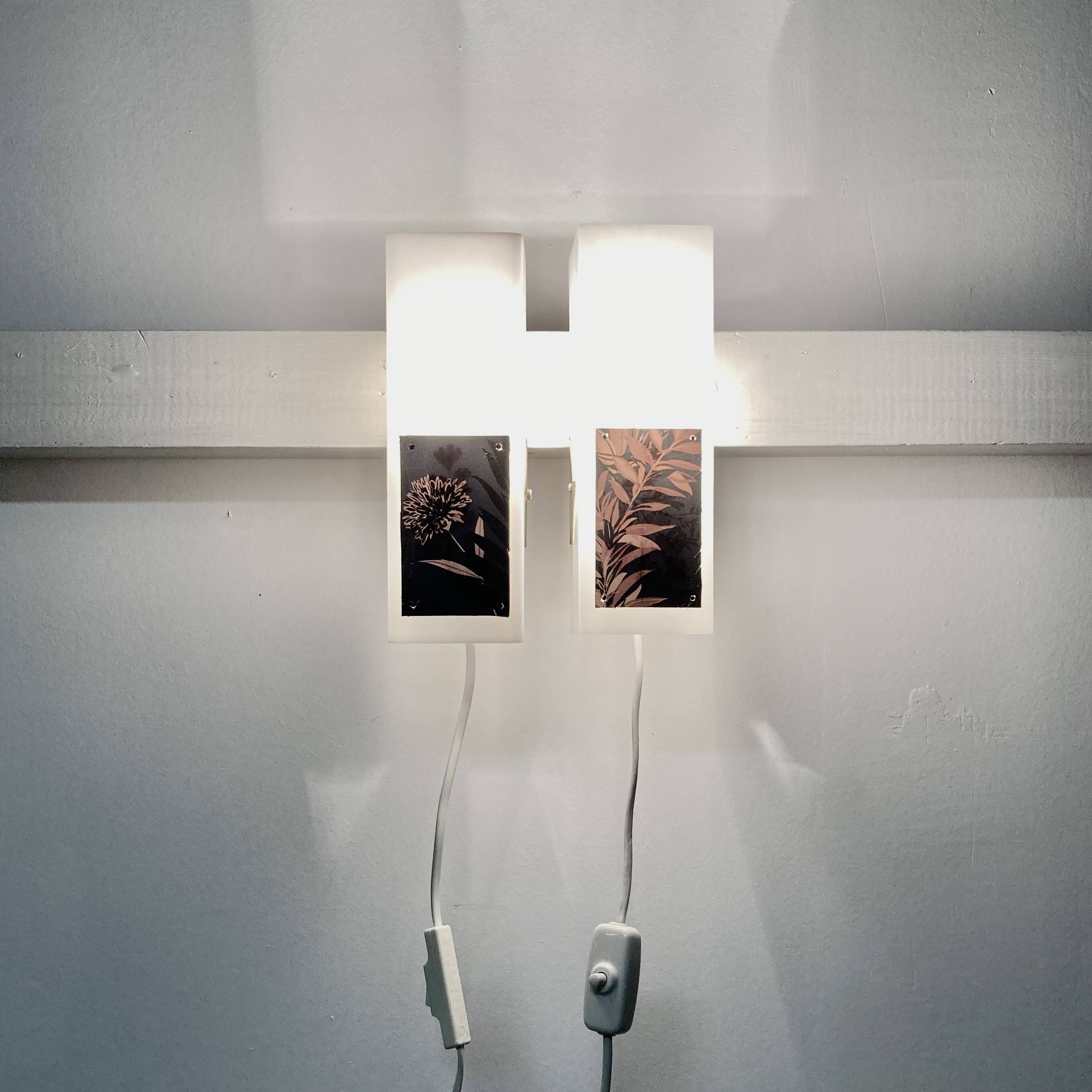 Pair of Scandinavian design wall lights from the 1950s.