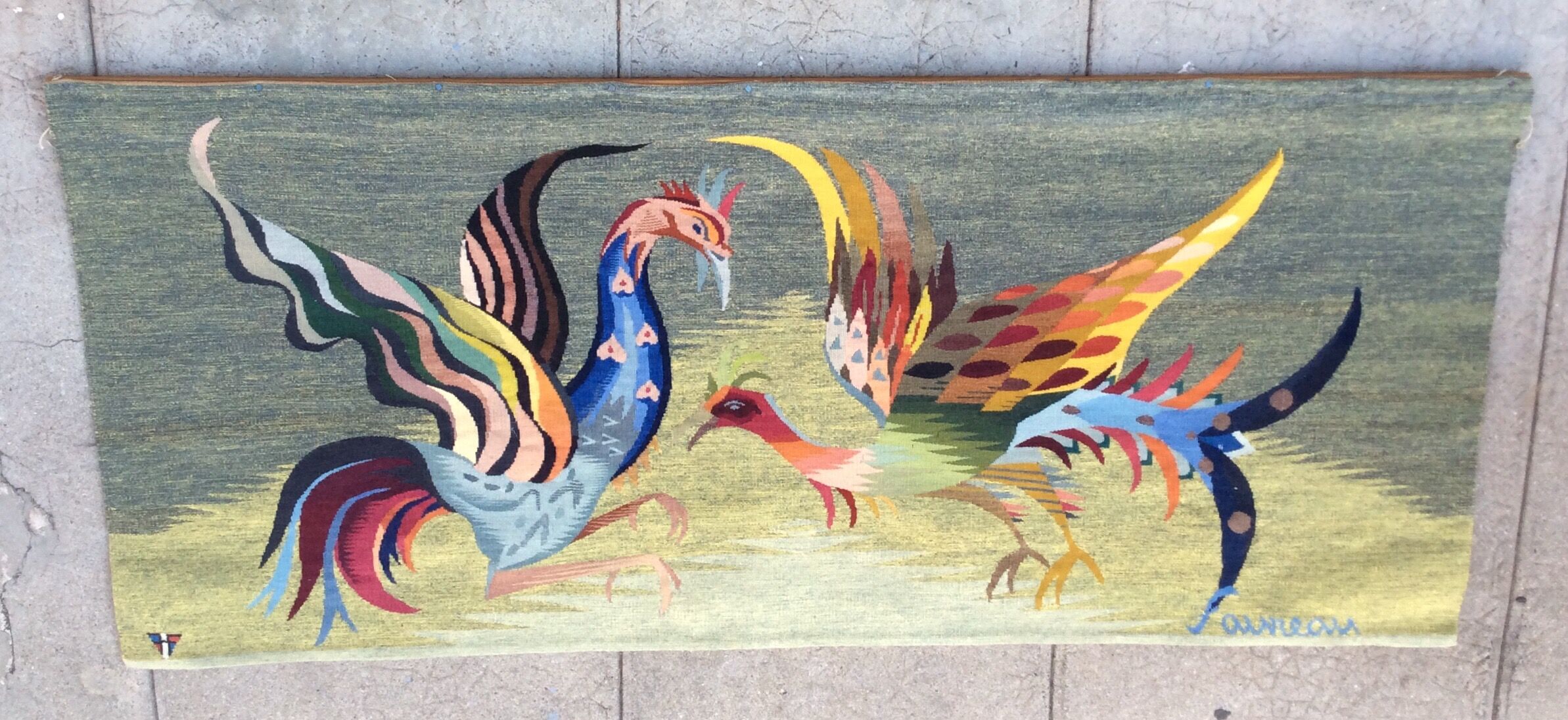 Aubusson tapestry signed and numbered